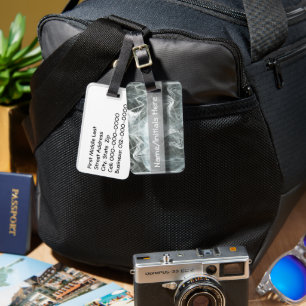 Etiqueta De Bagagem Fundo de fumaça branca