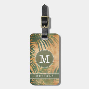 Etiqueta de Bagagem Fundo de Praia Vintage