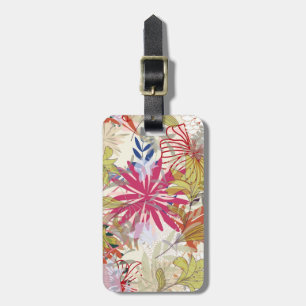 Etiqueta De Bagagem Fundo floral 6