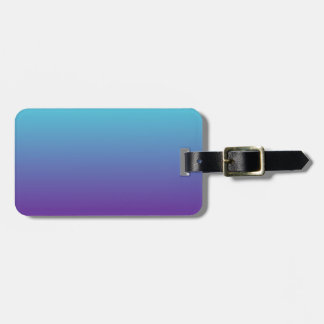 Etiqueta De Bagagem Fundo Gradiente Simples Roxo Turquesa Azul