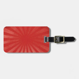 Etiqueta De Bagagem Fundo Red Sunburst – Textura Retro Vintage