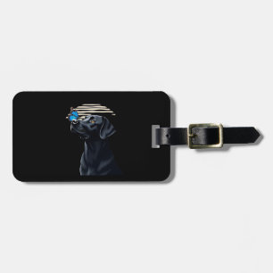 Etiqueta De Bagagem Funny Black Labrador Retriever Lab Proprietário De