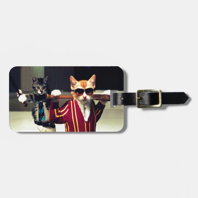 Etiqueta De Bagagem Funny cat (Frente Horizontal)