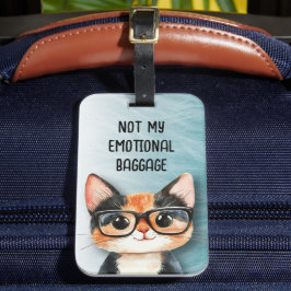 Etiqueta De Bagagem Funny Cute Cat