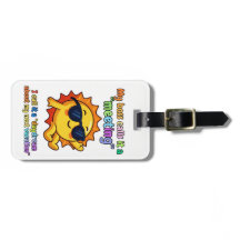 Funny Sun "Daydreaming Vacation" Luggage Tag