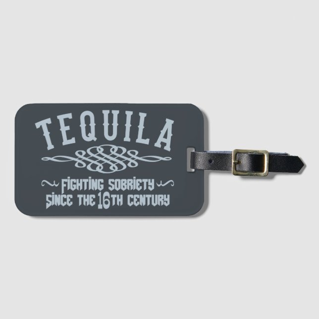 Etiqueta De Bagagem Funny TEQUILA (Frente Horizontal)
