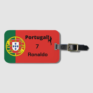 Etiqueta De Bagagem Futebol de Portugal, personalizável