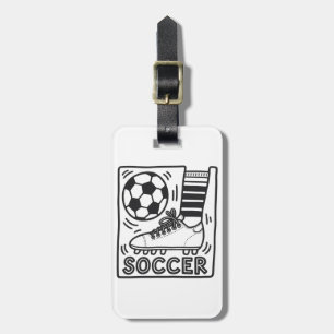 Etiqueta De Bagagem Futebol de Tendência Moderna Personalizado