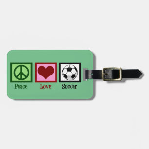 Etiqueta De Bagagem Futebol do amor da paz