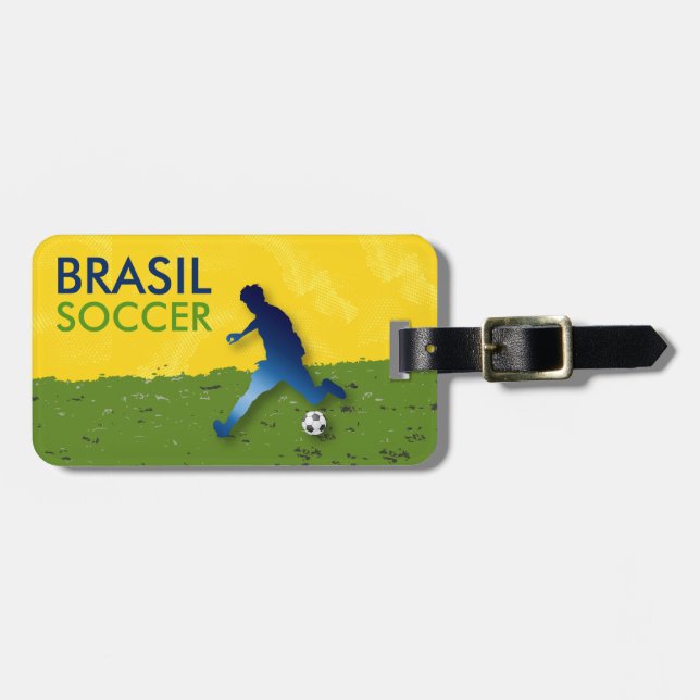 Etiqueta De Bagagem Futebol do Brasil (Frente Horizontal)