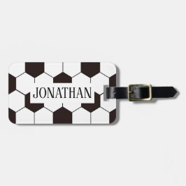 Etiqueta De Bagagem Futebol infantil Padrão de futebol Aniversário do