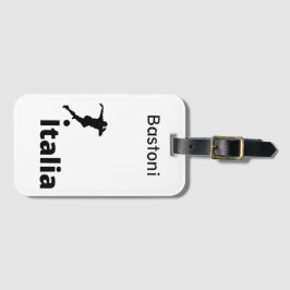Etiqueta De Bagagem Futebol Itália, personalizável