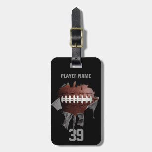 Etiqueta De Bagagem Futebol rasgado (personalizado)
