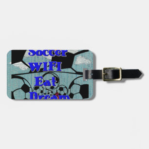 Etiqueta De Bagagem Futebol WIFI Comeu Sonho - Divertido Impressão de 