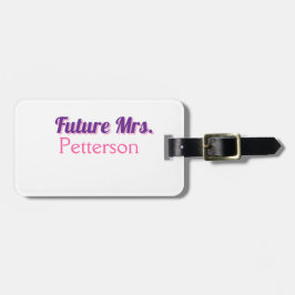 Etiqueta De Bagagem Futuro nome Sra adicionar noiva casamento despedid
