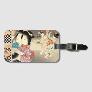 Etiqueta De Bagagem Gaiola de vaga-lume japonesa vintage - Ukiyo-e