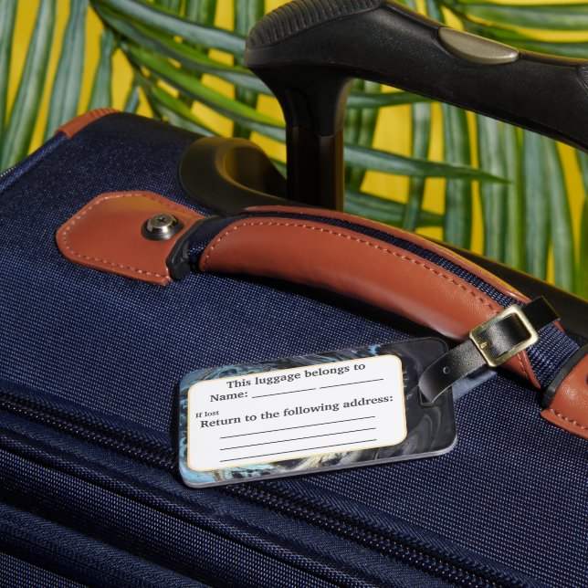 Etiqueta De Bagagem Galaxy Acrylic Pour Inspirado (Frente Insitu 3)