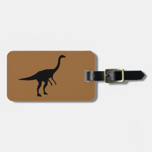 Etiqueta De Bagagem Gallimimus Dino Dinosaur Silhouette