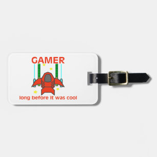 Etiqueta De Bagagem Gamer antes que estiver estilo retro legal