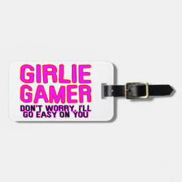 Etiqueta De Bagagem Gamer de Girlie que vai fácil