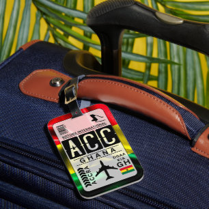Etiqueta De Bagagem Gana Accra ACC Aeroporto de Bagagem