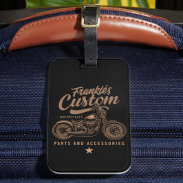 Etiqueta De Bagagem Garagem personalizada de motocicleta personalizada