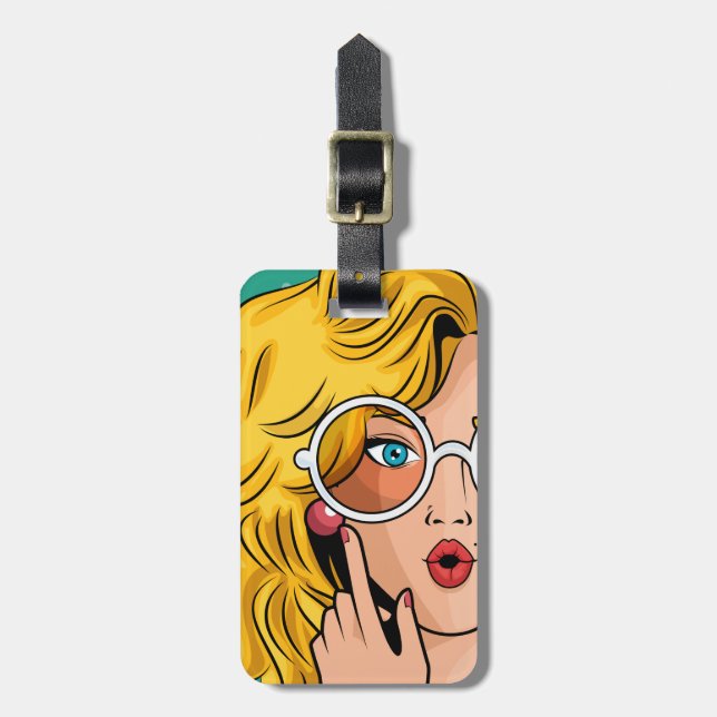 Etiqueta De Bagagem Garota #1 (Frente Vertical)