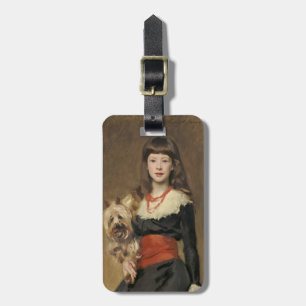 Etiqueta De Bagagem Garota com Cachorro de Sargent Beatrice Townsend R