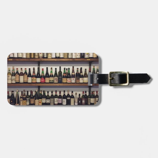 Etiqueta De Bagagem Garrafas do vinho (Frente Horizontal)