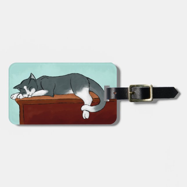 Etiqueta De Bagagem Gatinho (Frente Horizontal)