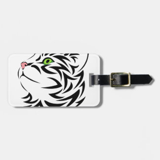 Etiqueta De Bagagem Gatinho com olhos verdes