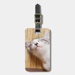 Etiqueta De Bagagem Gatinho dormindo