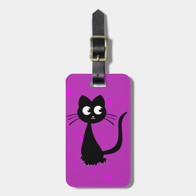 Etiqueta De Bagagem Gatinho Kuro (Frente Vertical)