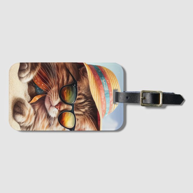 Etiqueta De Bagagem Gatinho Sunny (Frente Horizontal)
