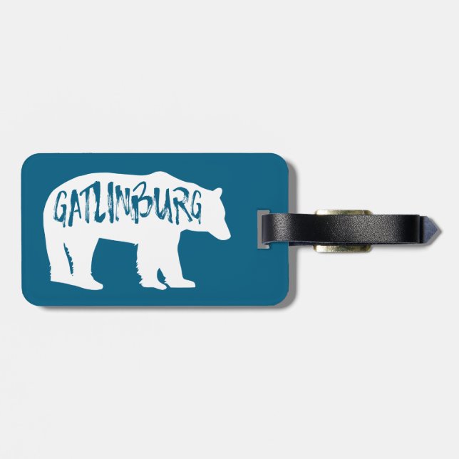 Etiqueta De Bagagem Gatlinburg Tennessee Bear (Traseira Horizontal)