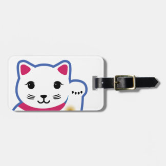 Etiqueta De Bagagem Gato afortunado pequeno, Maneki-neko, 招き猫