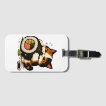 Gato Calico Mal-Humorado Amante de Sushi 