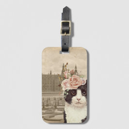 Etiqueta De Bagagem Gato Chique & O Castelo