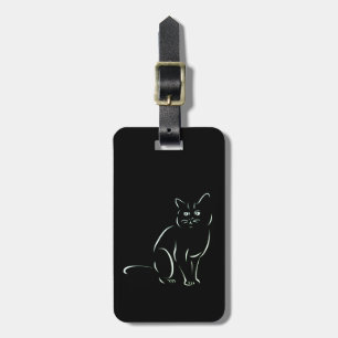 Etiqueta De Bagagem Gato de Gatinho Branco