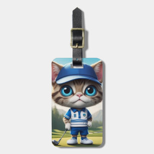 Etiqueta De Bagagem Gato de Golfe