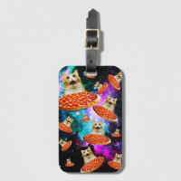 Gato de pizza espacial engraçado