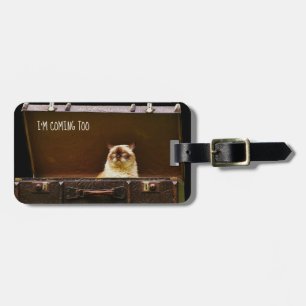 Etiqueta De Bagagem Gato Irritado Personalizado De Bagagens, Engraçad