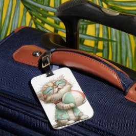 ETIQUETA DE BAGAGEM GATO KITTY TEMÁTICO DE VERÃO CAPRICHOSO FOFO