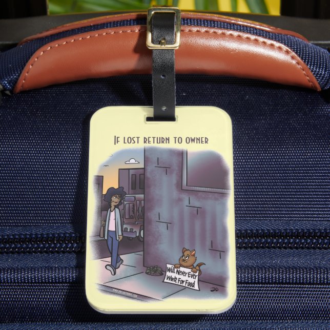 Etiqueta De Bagagem Gato Menor (Frente Insitu 2)