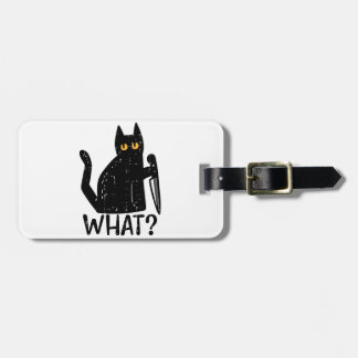 Etiqueta De Bagagem Gato Negro Que Faca Engraçada Pet De Halloween Ass