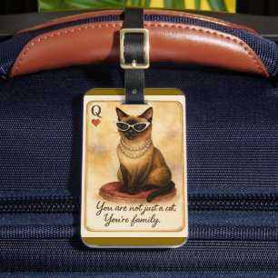 Etiqueta De Bagagem Gato Siamês é sua família 