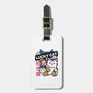 Etiqueta De Bagagem Gato Sortudo Maneki Neko – Gato da Sorte Japonês