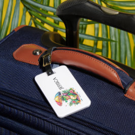 Etiqueta De Bagagem Gator de relaxamento tropical de frio