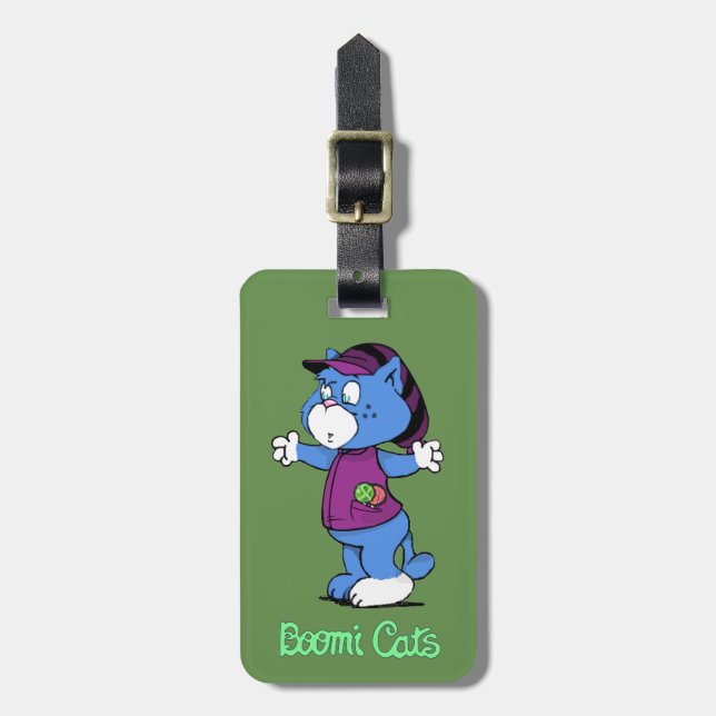 Etiqueta De Bagagem Gatos Boomi (Frente Vertical)