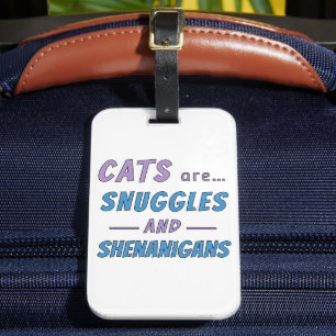 Etiqueta De Bagagem Gatos são Abraços e Travessuras